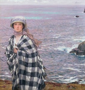 The Checked Shawl, 1915 by Algernon Mayow Talmage