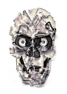 Cassette Tape Skull by Ali Gulec