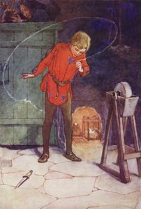 He Perceived Tinker Bell in His Glass (colour litho) by Alice Bolingbroke (after) Woodward