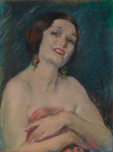 Model Holding Drapery by Alice Pike Barney