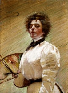 Self-Portrait with Palette by Alice Pike Barney