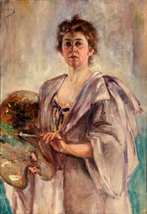 Self Portrait in Painting Robe
