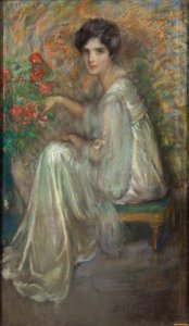 Young Woman with Roses by Alice Pike Barney