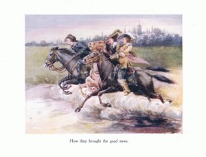 How they brought the good news from Ghent to Aix, illustration from Poems for the Young: Robert Browning, c.1920 by Alice Ross