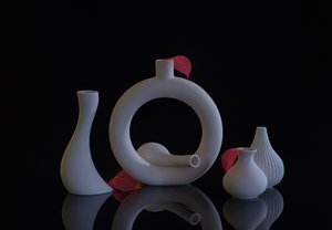 Sculptural White Vases by Alice Sheng