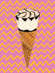 Pop Art Ice Cream Cone by Alice Straker