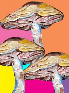 Psychedelic Fungi Pop Art