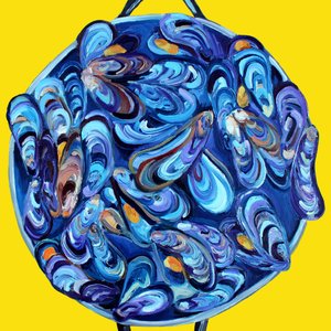 Vibrant Blue Mussels by Alice Straker