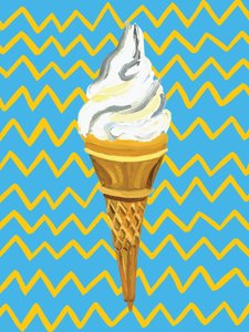 Vibrant Ice Cream Cone by Alice Straker