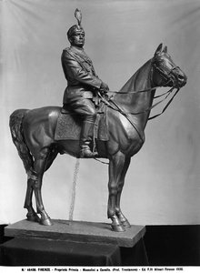 Mussolini on horseback, bronze sculpture by Raimondo Trentanove, private collection, Florence