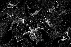Cosmic Ocean Animals by Alirıza ÇAKIR