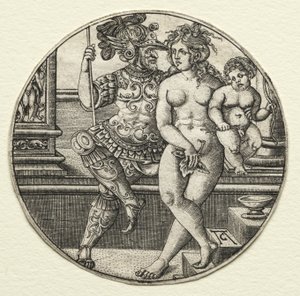 Mars, Venus, and Cupid by Allaert Claesz