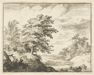 River Landscape with Rowboat