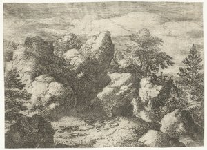 Rocky Landscape, The Pointed Rocks by Allaert van Everdingen
