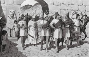 Return of Shubbiluliuma from his Syrian Campaign by Allan Stewart