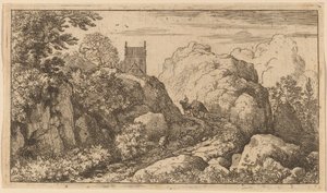 Cart in a Narrow Pass by Allart van Everdingen
