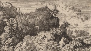 Firs in the Defile by Allart van Everdingen