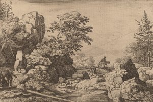 Horseman on a Bridge, probably c. 1645-1656 by Allart van Everdingen