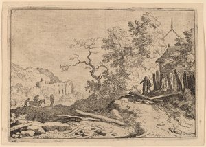 Hut with the Remains of a Hedge by Allart van Everdingen