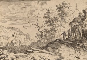 Hut with the Remains of a Hedge, probably c. 1645-1656 by Allart van Everdingen