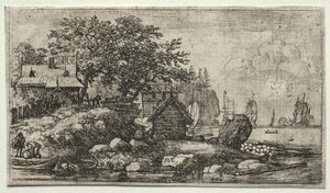 Landscape with Two Empty Boats by Allart van Everdingen