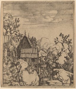 Man on a Small Wooden Bridge, probably c. 1645-1656 by Allart van Everdingen