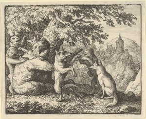 On Order of the Lion, a Piece of Skin is Taken from the Bear, A Piece of the Front Paws..., 1650-75