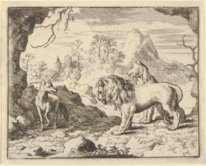 Renard Convinces the Lion and Lioness of Finding a Treasure His Father Stole from Them, 1650-75 by Allart van Everdingen