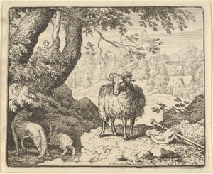 Renard Convinces the Rabbit to Enter His Burrow and Kills Him by Allart van Everdingen
