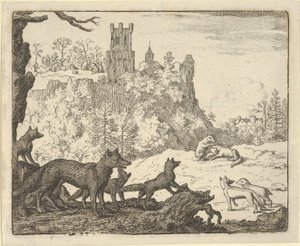 Renard Leaves with the Badger by Allart van Everdingen