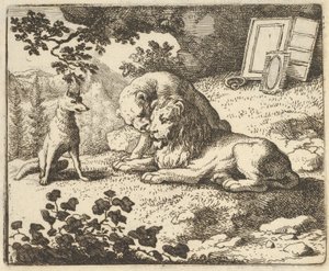 Renard Lies that he Gave the Ram Various Precious Objects that Were Meant for the Lion, 1650-75 by Allart van Everdingen