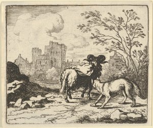 Renard Sends the Ram Back to the Lion with a Package Containing the Rabbit