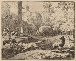 Reynard Attempts to Pilfer a Rooster by Allart van Everdingen