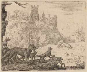 Reynard Departs with the Badger by Allart van Everdingen