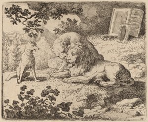 Reynard Describes the Missing Treasures, probably c. 1645-1656 by Allart van Everdingen