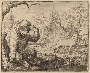 Reynard Mocks the Woeful Bear by Allart van Everdingen
