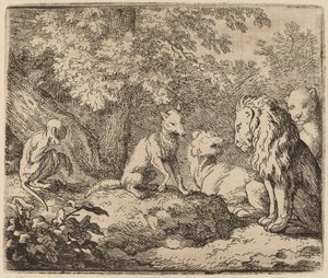 Reynard Tells a Story of Hidden Treasure by Allart van Everdingen