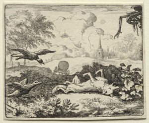 Reynard the Fox: Reynard Feigns Death by Allart van Everdingen
