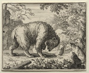 Reynard the Fox: Reynard Promises Honey to the Bear by Allart van Everdingen