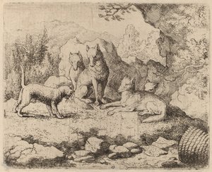 The Cat Sent as Messenger, probably c. 1645-1656 by Allart van Everdingen