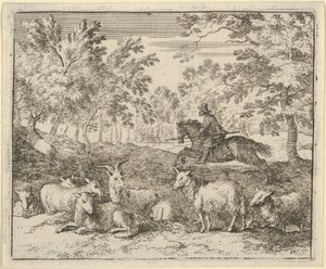 The Shepherd on Horseback Chases the Stag