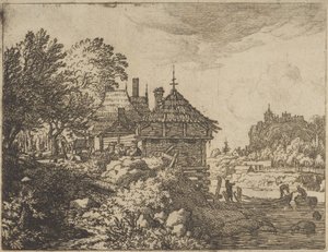 The Two Boats Approach a Hut, 17th Century by Allart van Everdingen