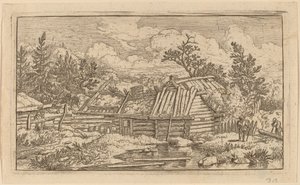 Two Beams Floating in the Water, probably c. 1645-1656 by Allart van Everdingen