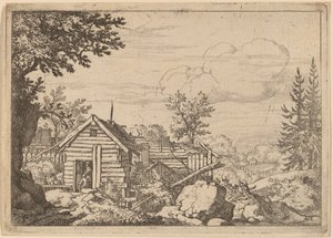 Two Men in the Doorway of a Hut, probably c. 1645-1656