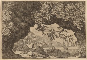 View Through a Pierced Rock, Probably c. 1645-1656 by Allart van Everdingen