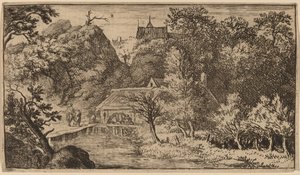 Water Mill at the Foot of a Mountain by Allart van Everdingen