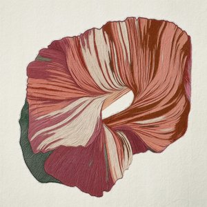 Crimson Abstract Flow by Alma