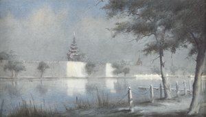 The Moat at Mandalay by Moonlight