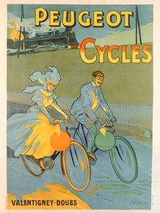 Poster Advertising Peugeot Bicycles