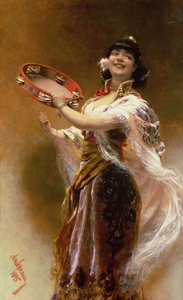 Gypsy Girl with a Tambourine